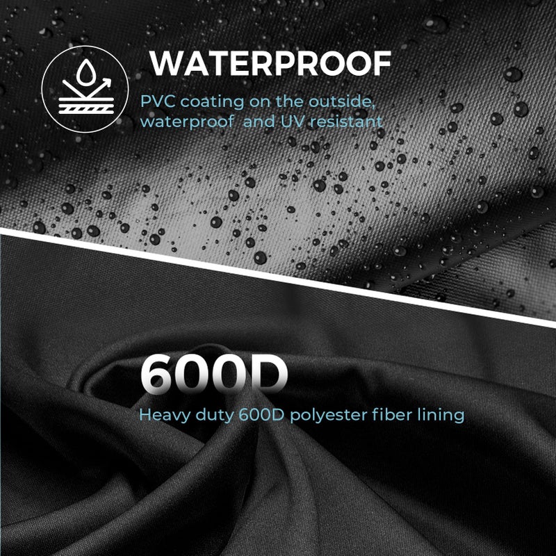 SHINESTAR Patio Cover for Camp Chef 2 Burner Stove, Also Fit Gas One B-5000 and More, Heavy Duty & Waterproof, 32.25W x 16D x 21.6H, Black - Image 5